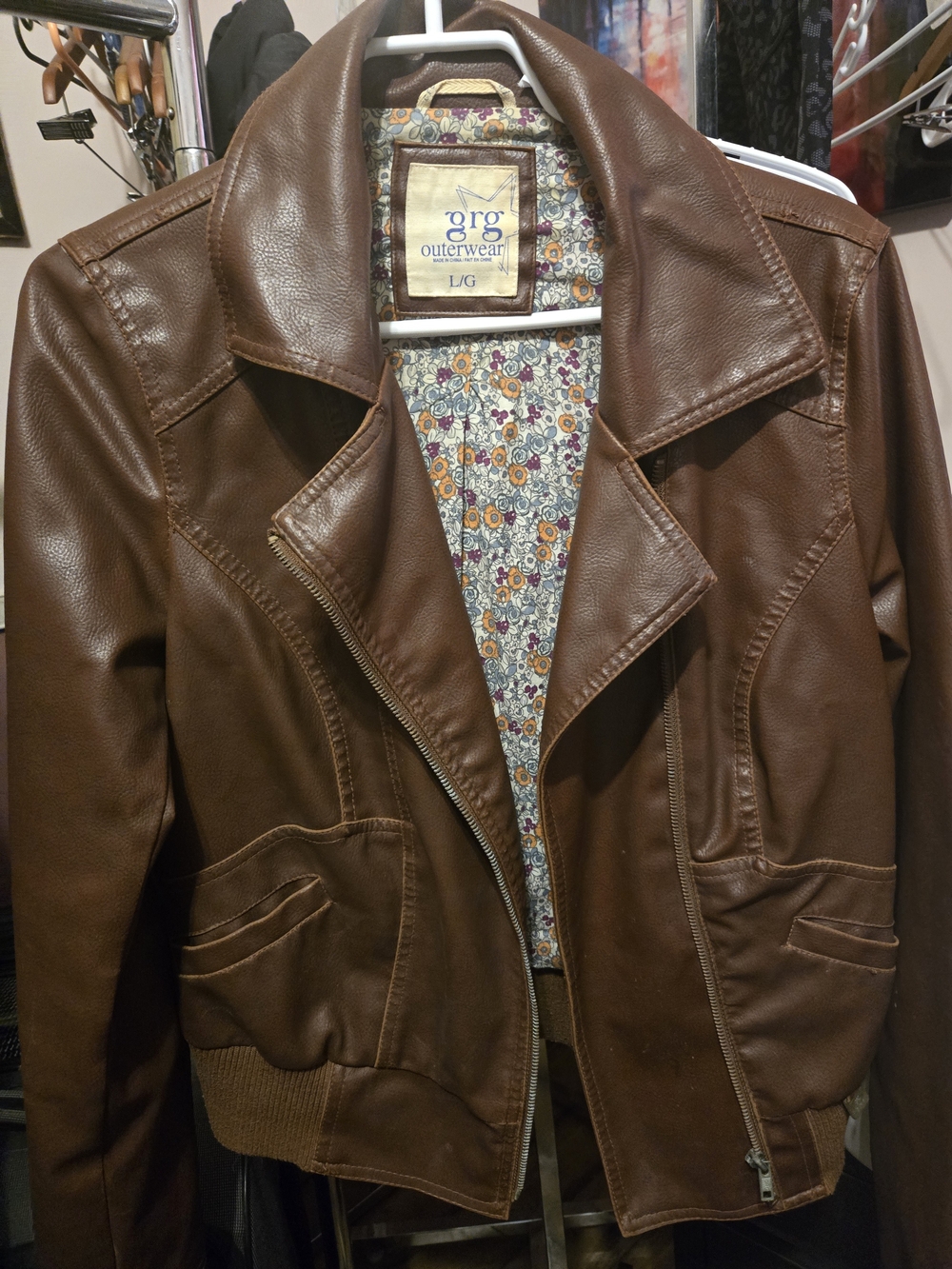 Garage Brown Leather Jacket